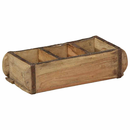 vidaXL Δίσκος 4 pcs Καφέ 30 x 14 x 9 εκ Στερεό Ανακτηθέν Ξύλο