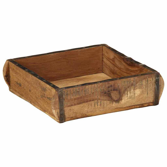 vidaXL Δίσκος 4 pcs Καφέ 29 x 31 x 10 εκ Στερεό Ανακτηθέν Ξύλο