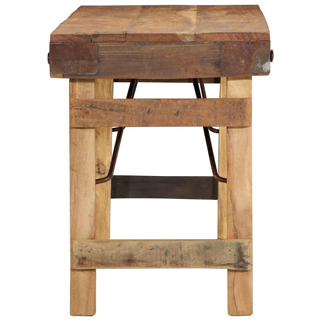 vidaXL παγκάκι Φυσικό 110 x 35 x 46 cm Ανακτημένο Παλιό Ξύλο