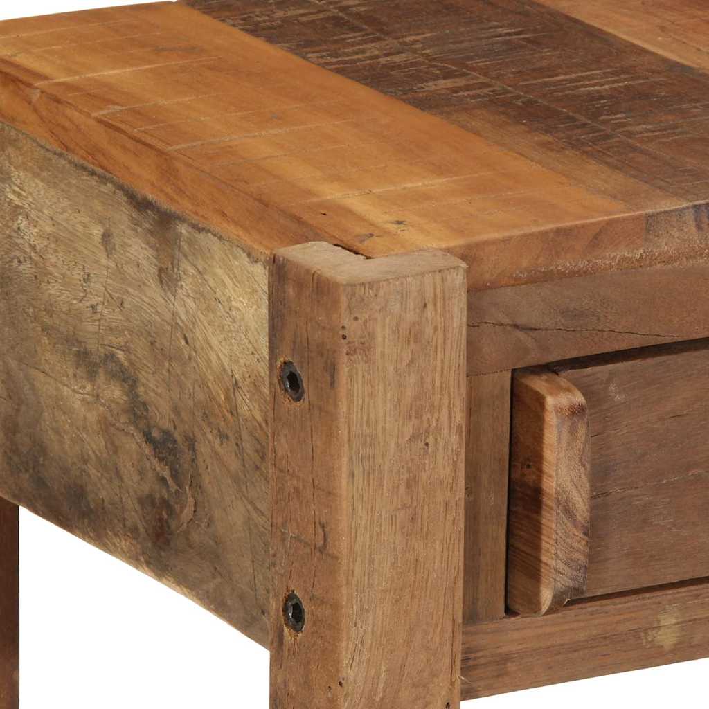 vidaXL Τραπέζι κονσόλας Καφέ 107 x 33 x 76 εκ Στερεό Ανακτηθέν Ξύλο