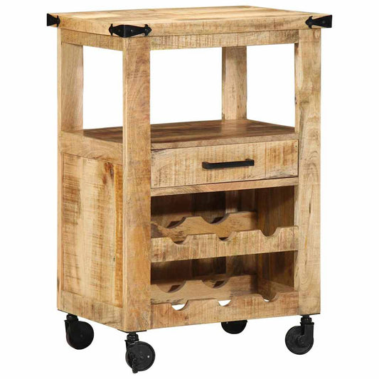 vidaXL Καρότσι Κουζίνας Καφέ 55 x 40 x 80 εκ. Στερεό ξύλο μάνγκο