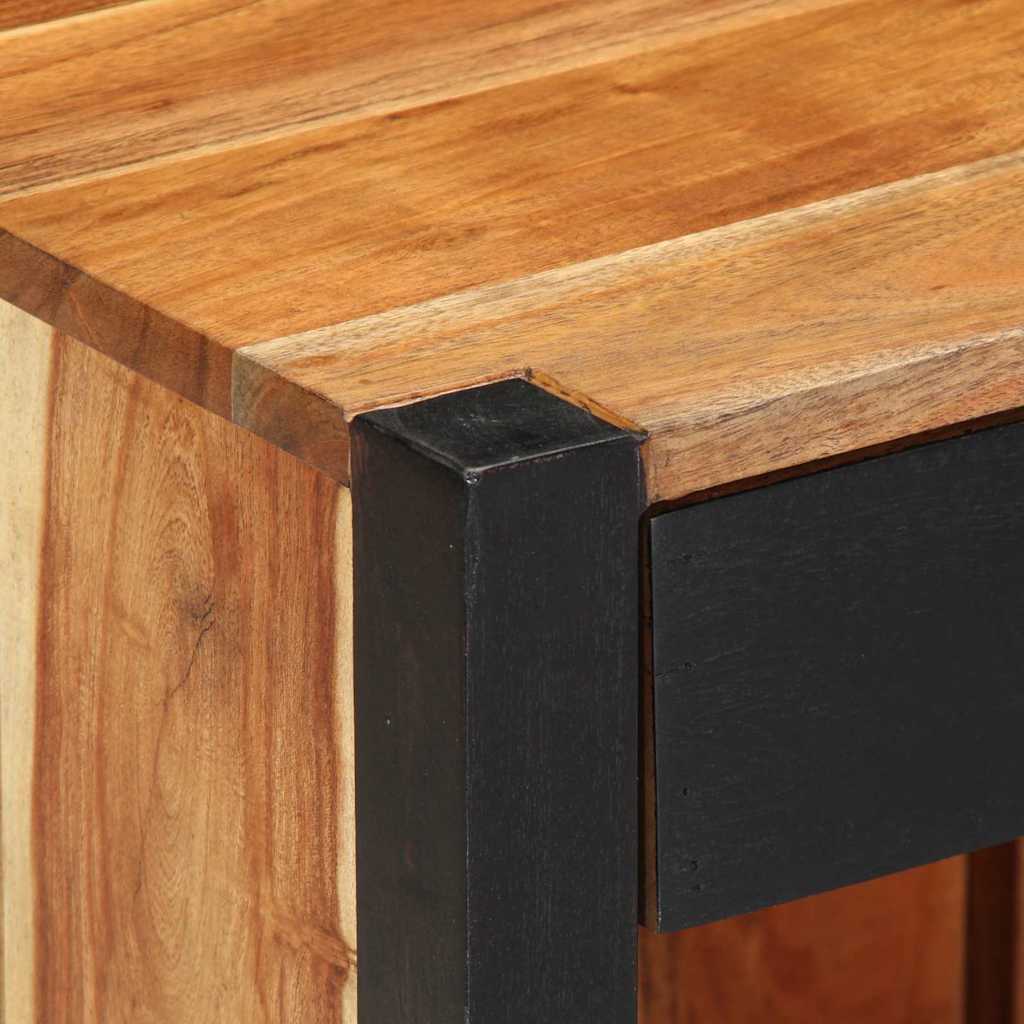 vidaXL Κομοδίνο με συρτάρι Καφέ 40 x 35 x 50 εκ. Μασίφ ξύλο ακακίας