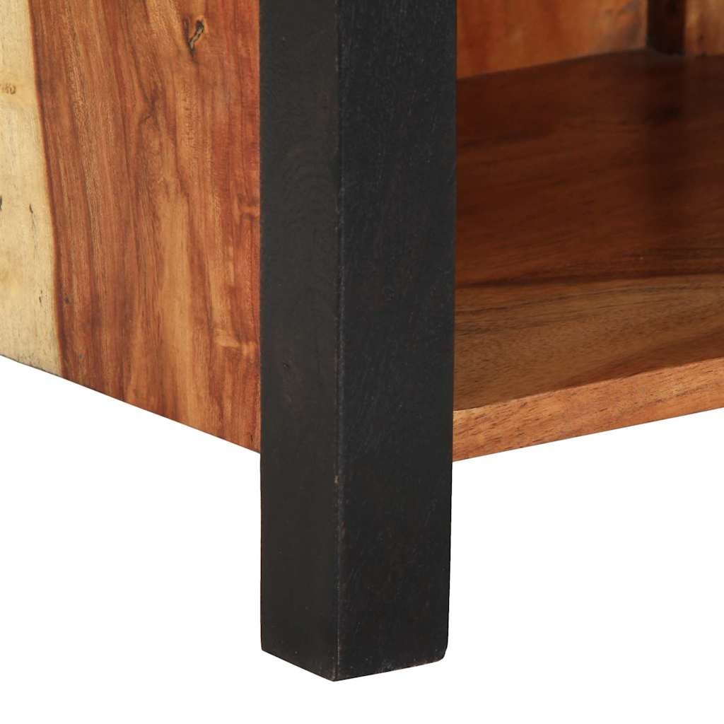 vidaXL Κομοδίνο με συρτάρι Καφέ 40 x 35 x 50 εκ. Μασίφ ξύλο ακακίας