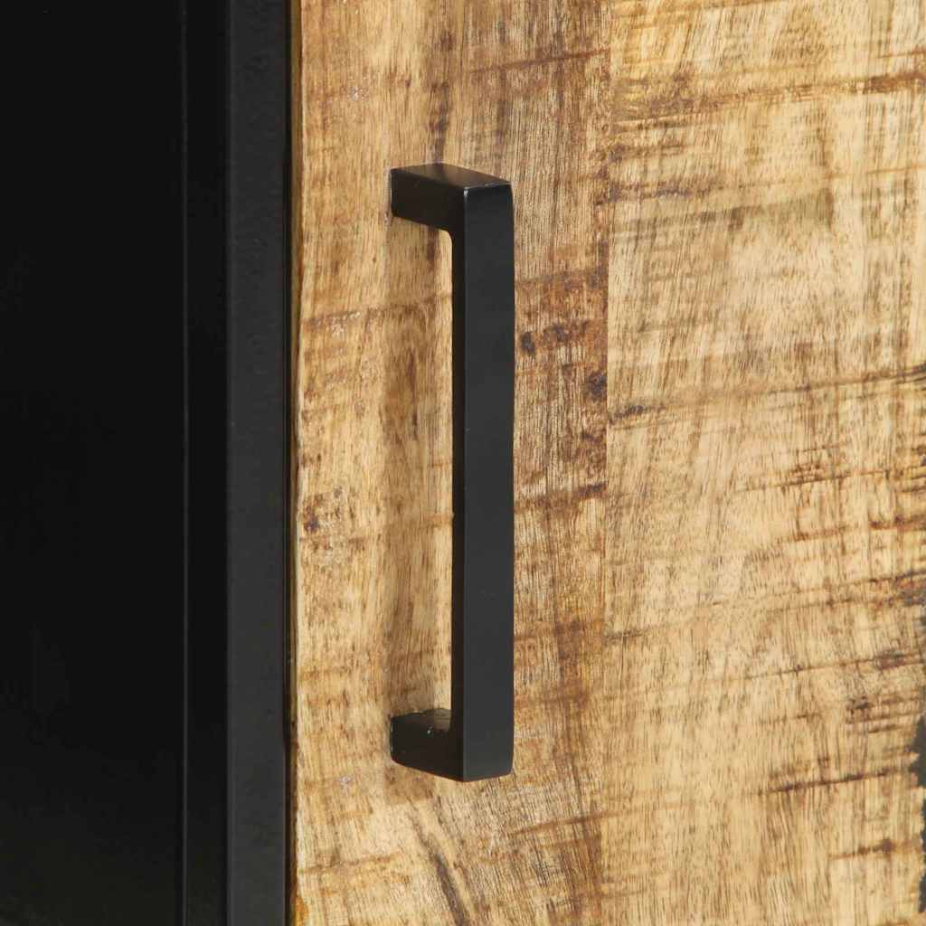 vidaXL Κομοδίνο 2 pcs Καφέ και μαύρο 30 x 30 x 40 cm Μασίφ ξύλο μάνγκο