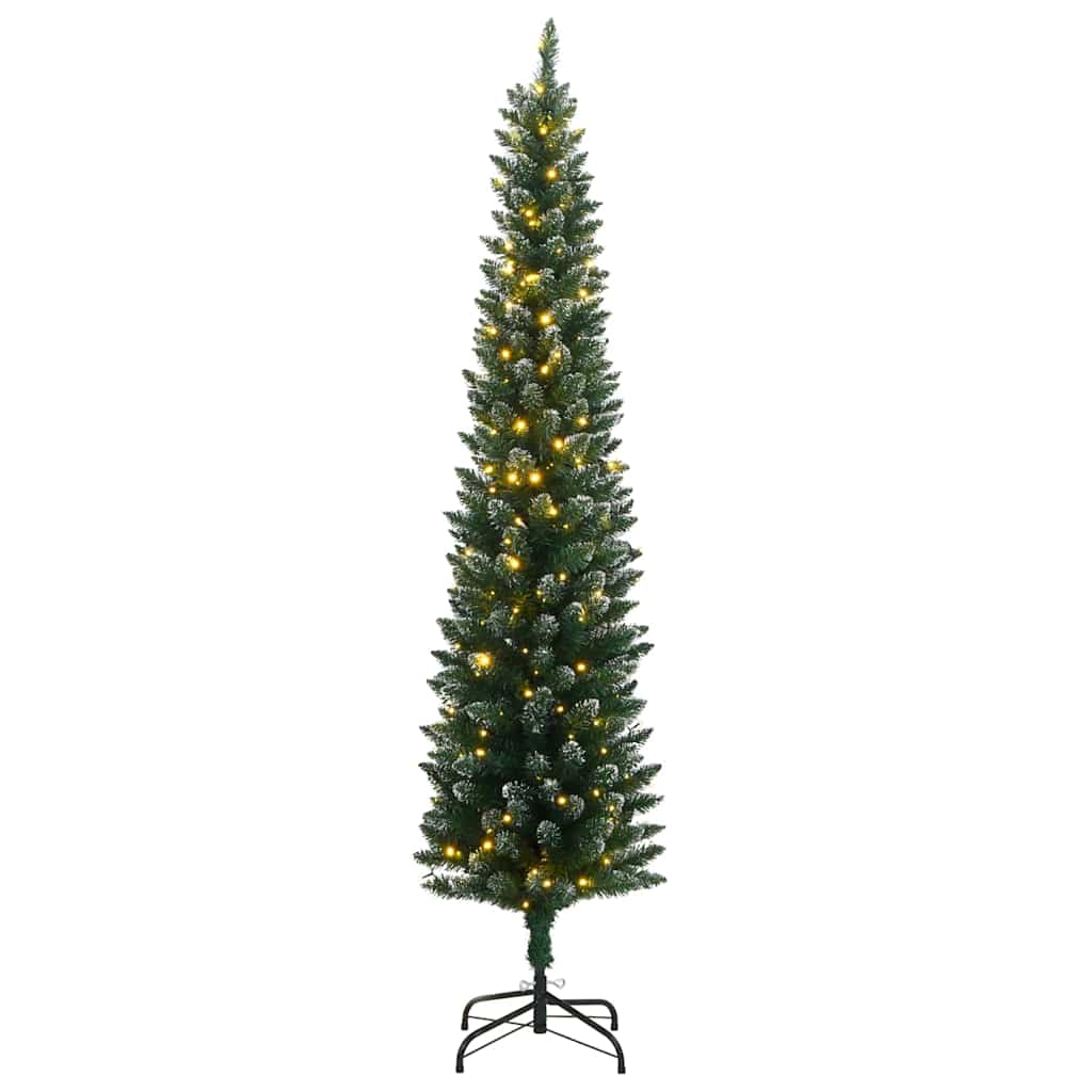 vidaXL Χριστουγεννιάτικο Δέντρο Slim Αρθρωτό με 300 LED 210 εκ.