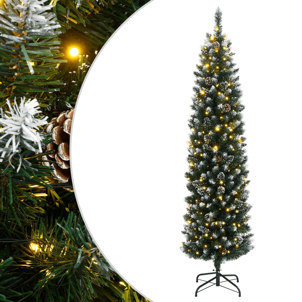 vidaXL Χριστουγεννιάτικο Δέντρο Τεχνητό Slim με 150 LED 120 εκ.