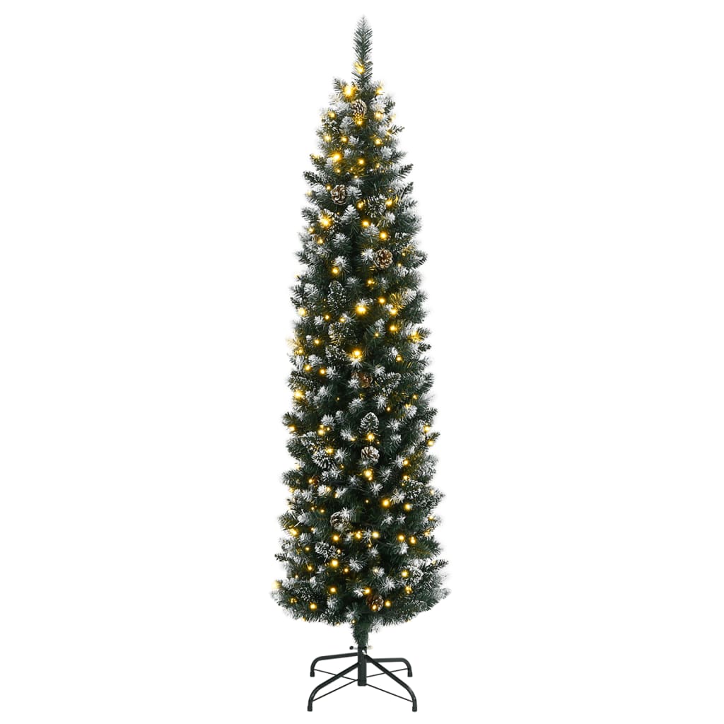 vidaXL Χριστουγεννιάτικο Δέντρο Τεχνητό Slim με 150 LED 120 εκ.