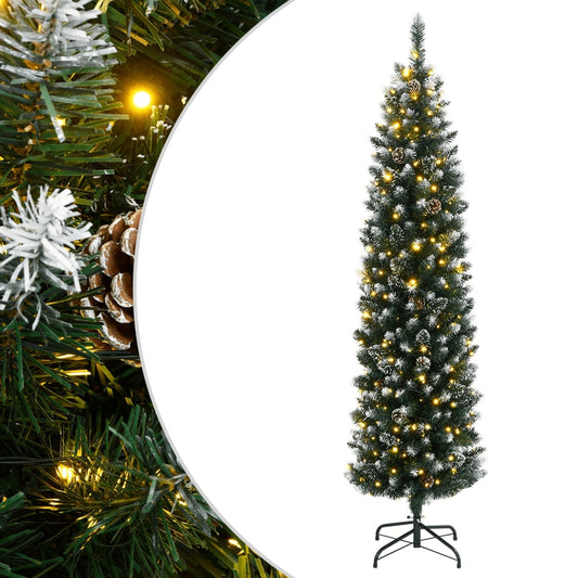 vidaXL Χριστουγεννιάτικο Δέντρο Τεχνητό Slim με 150 LED 150 εκ.