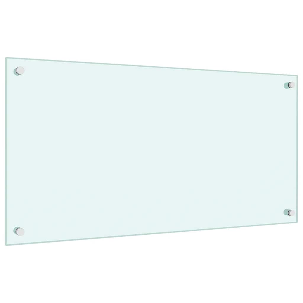 vidaXL Πλάτες Κουζίνας 2 τεμ. Λευκές 80x40 εκ. από Ψημένο Γυαλί