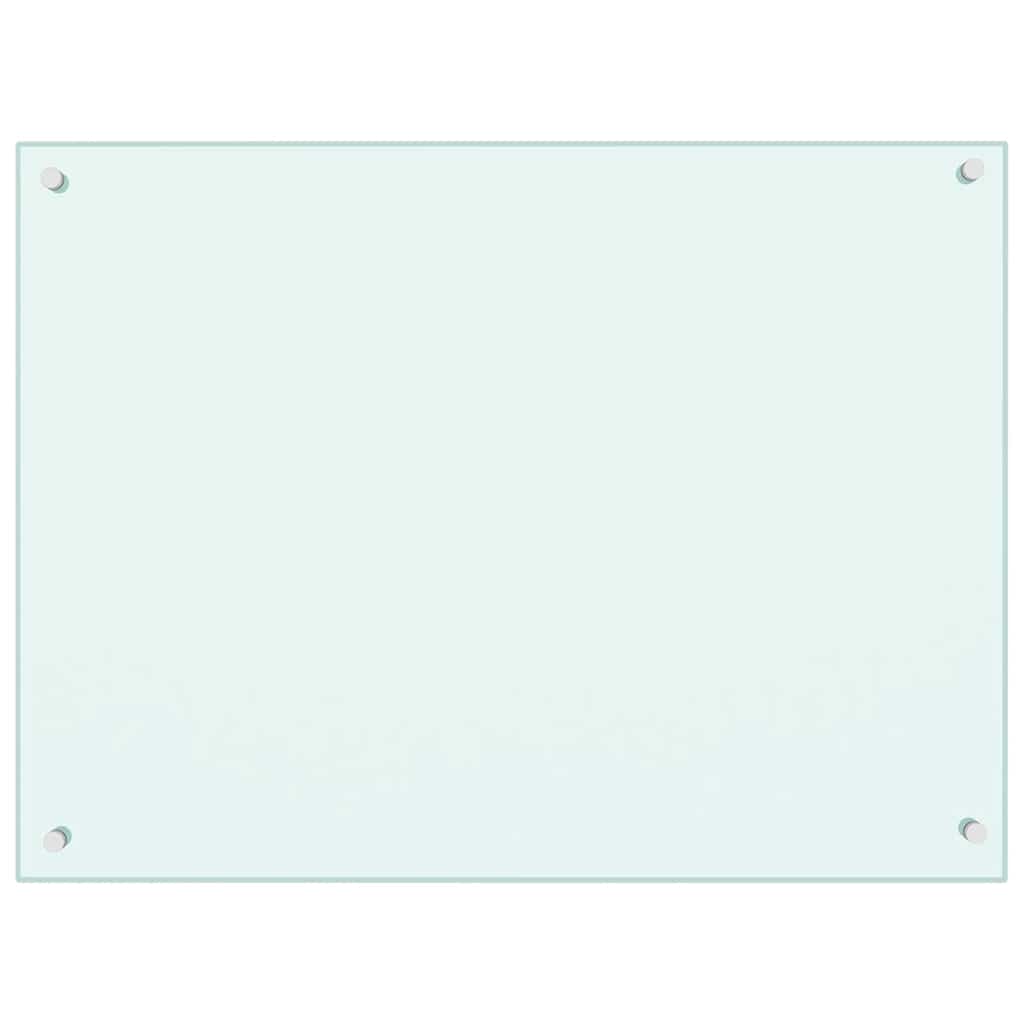 vidaXL Πλάτες Κουζίνας 2 τεμ. Λευκές 80x60 εκ. από Ψημένο Γυαλί