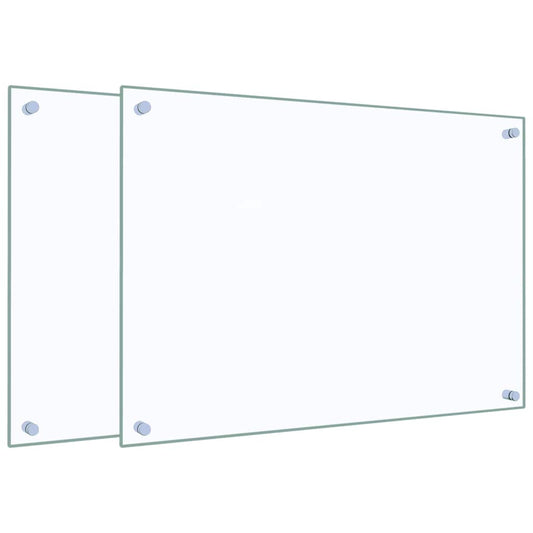 vidaXL Πλάτες Κουζίνας 2 τεμ. Διαφανής 70 x 50 εκ. από Ψημένο Γυαλί