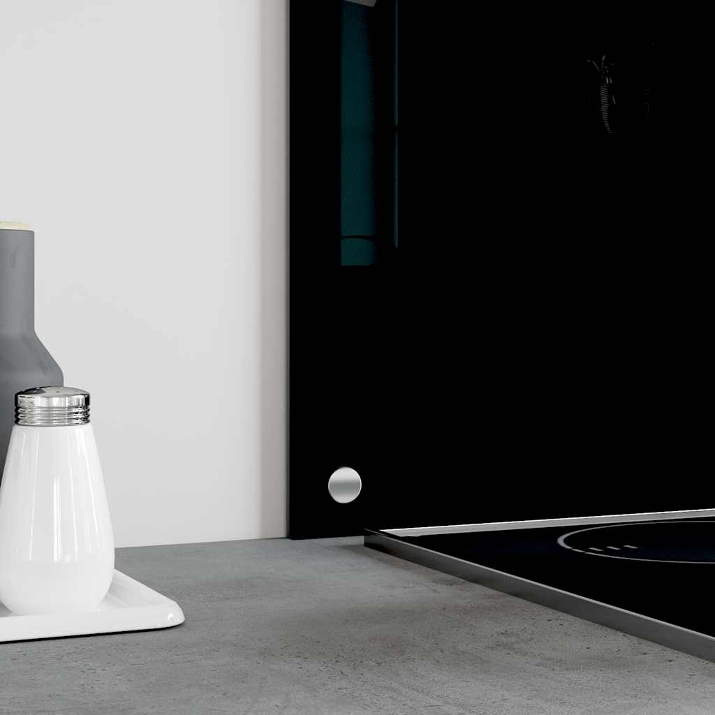 vidaXL Πλάτες Κουζίνας 2 τεμ. Μαύρες 70 x 40 εκ. από Ψημένο Γυαλί