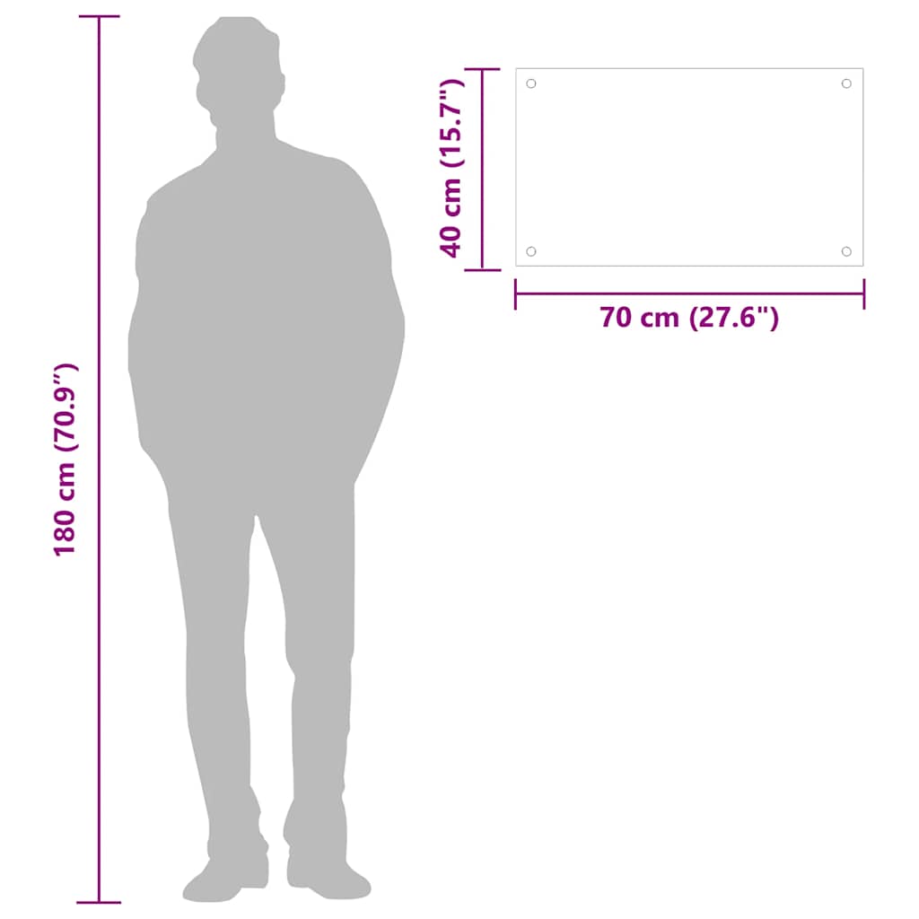 vidaXL Πλάτες Κουζίνας 2 τεμ. Μαύρες 70 x 40 εκ. από Ψημένο Γυαλί
