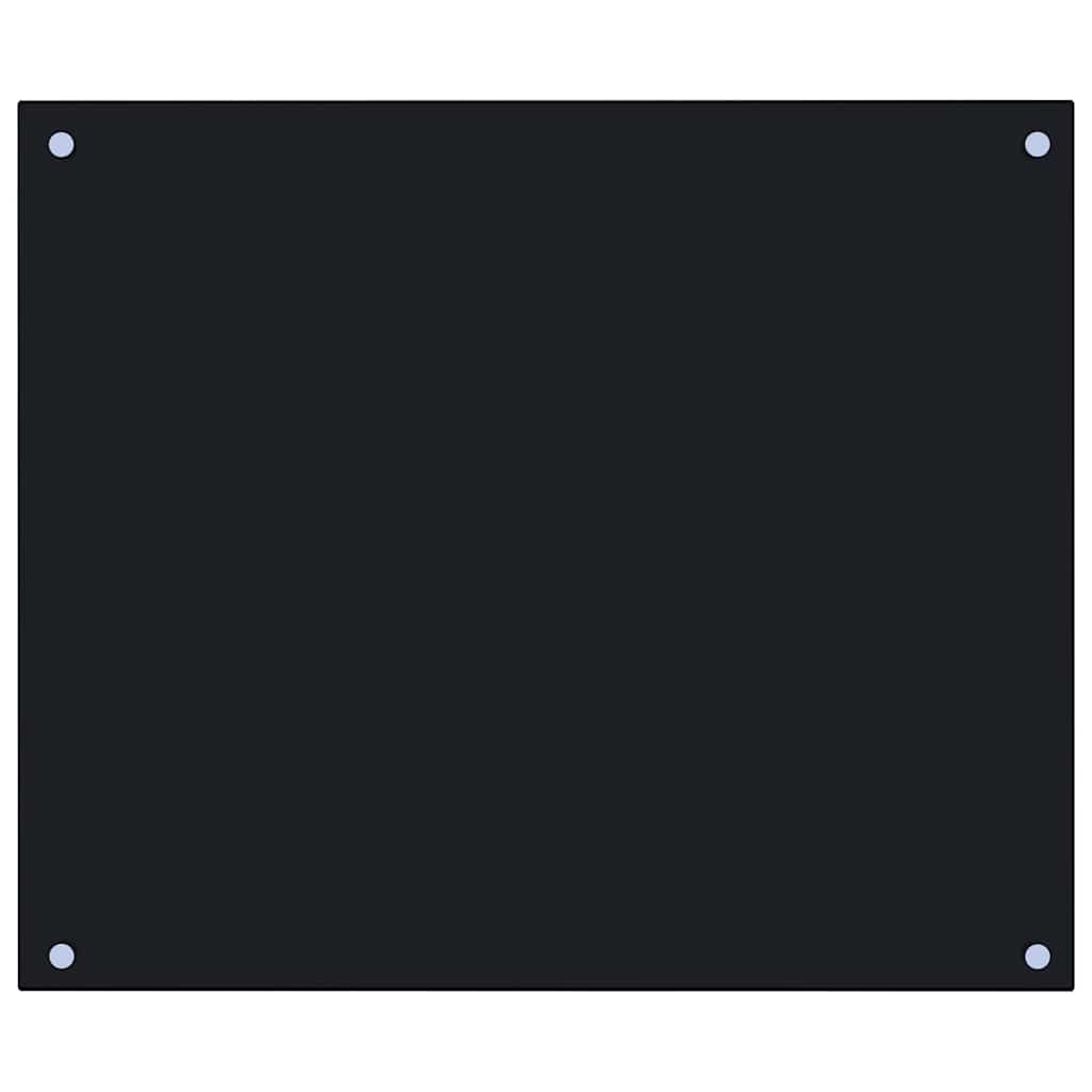 vidaXL Πλάτες Κουζίνας 2 τεμ. Μαύρες 70x60 εκ. από Ψημένο Γυαλί