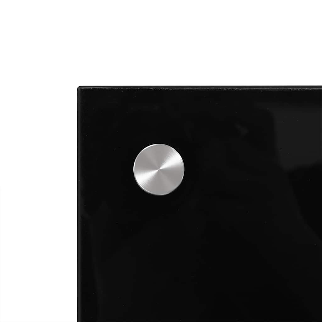 vidaXL Πλάτες Κουζίνας 2 τεμ. Μαύρες 70x60 εκ. από Ψημένο Γυαλί