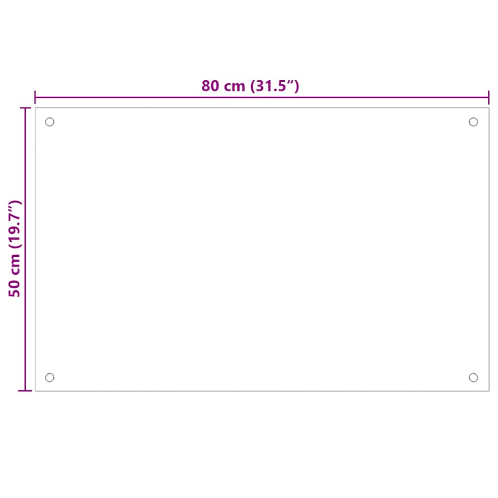 vidaXL Πλάτες Κουζίνας 2 τεμ. Μαύρες 80x50 εκ. από Ψημένο Γυαλί