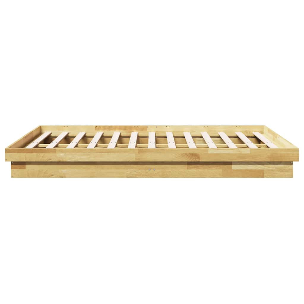 vidaXL Πλαίσιο κρεβατιού χωρίς στρώμα 150x200 cm μασίφ ξύλο δρυς