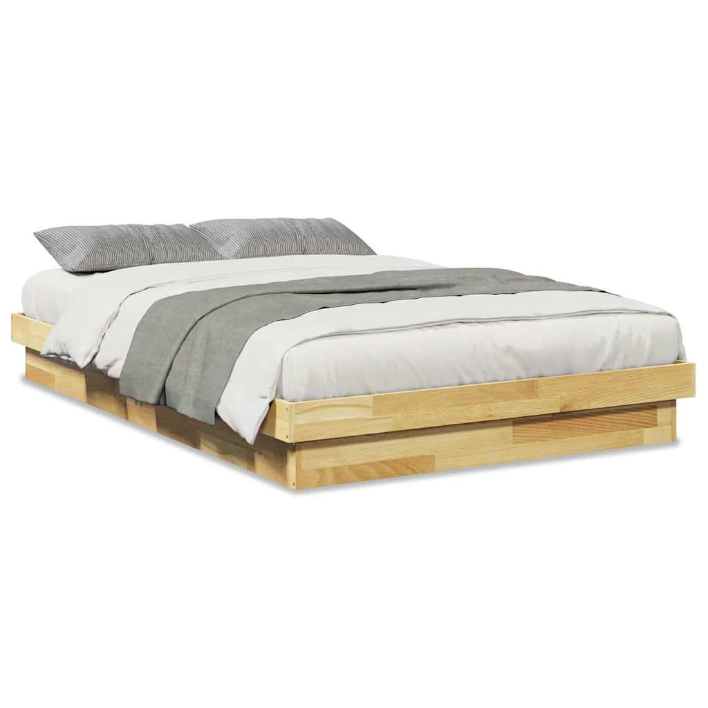 vidaXL Πλαίσιο κρεβατιού χωρίς στρώμα 120x200 cm μασίφ ξύλο δρυς