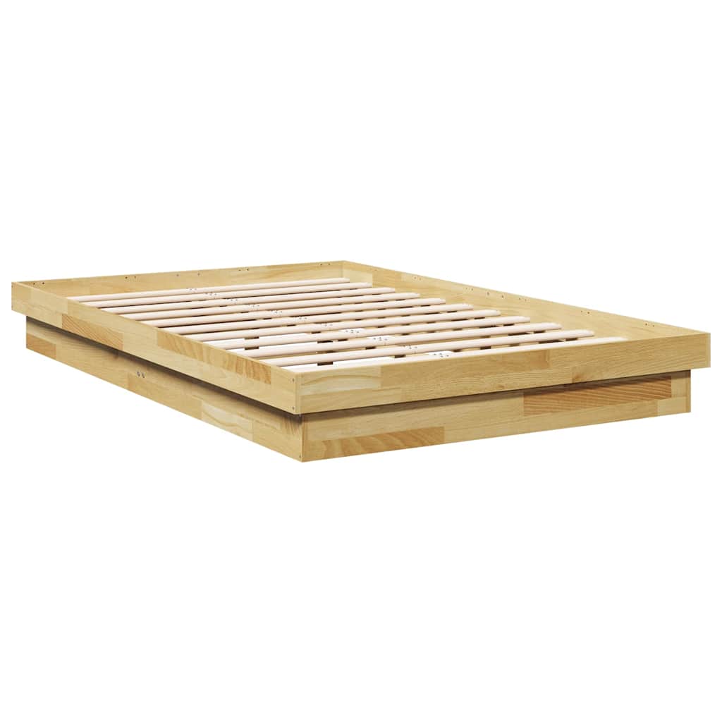 vidaXL Πλαίσιο κρεβατιού χωρίς στρώμα 120x200 cm μασίφ ξύλο δρυς