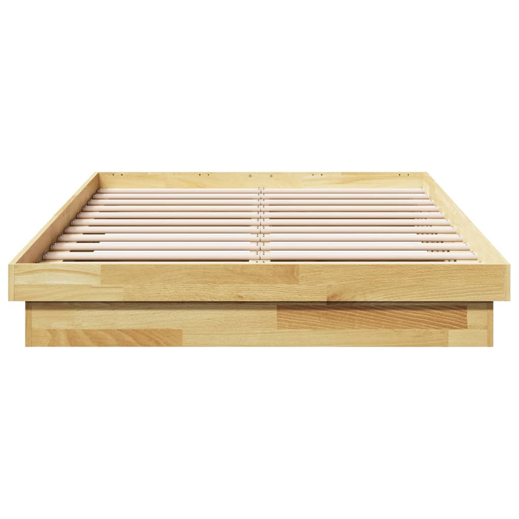 vidaXL Πλαίσιο κρεβατιού χωρίς στρώμα 120x200 cm μασίφ ξύλο δρυς