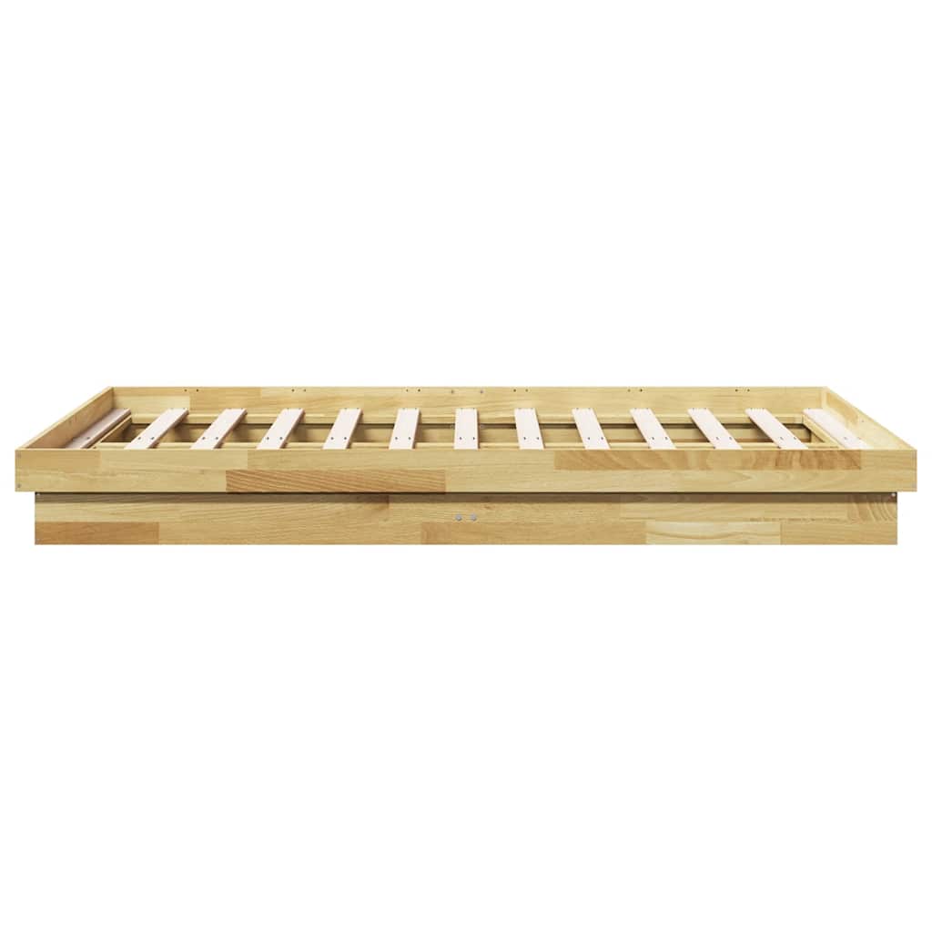 vidaXL Πλαίσιο κρεβατιού χωρίς στρώμα 120x200 cm μασίφ ξύλο δρυς