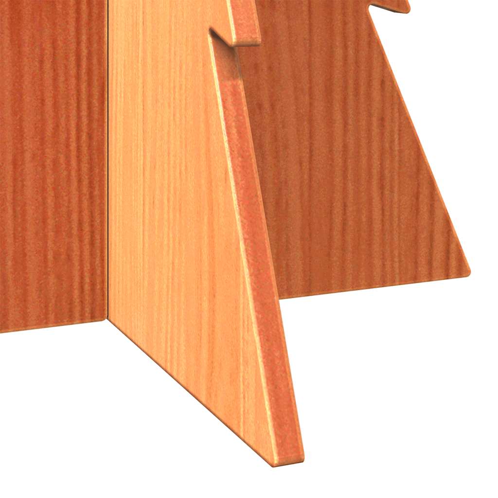 vidaXL Ξύλινο χριστουγεννιάτικο δέντρο για διακόσμηση κερί καφέ 80 cm