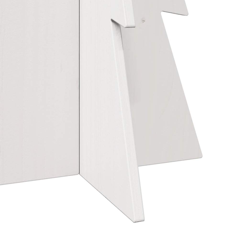 vidaXL Ξύλινο χριστουγεννιάτικο δέντρο για διακόσμηση Λευκό 112 εκ.