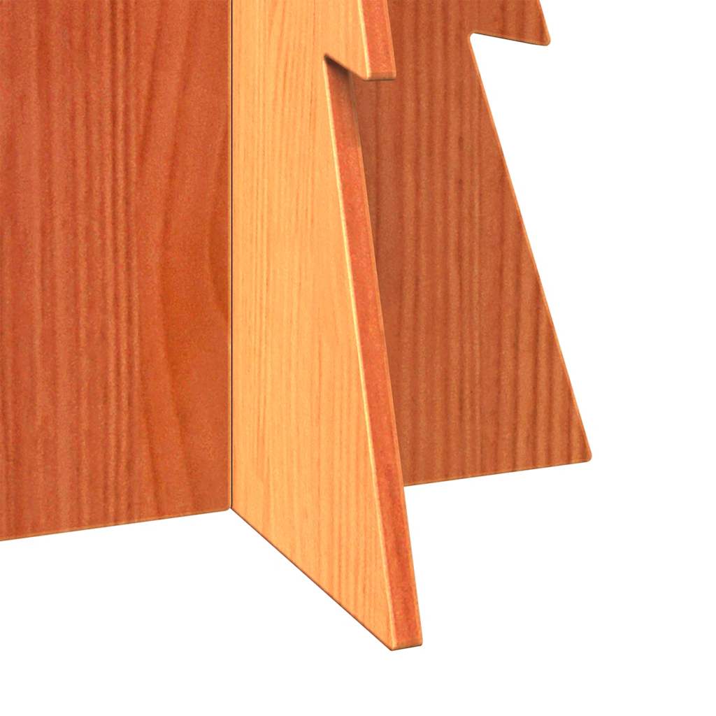 vidaXL Ξύλινο χριστουγεννιάτικο δέντρο για διακόσμηση κερί καφέ 112εκ.