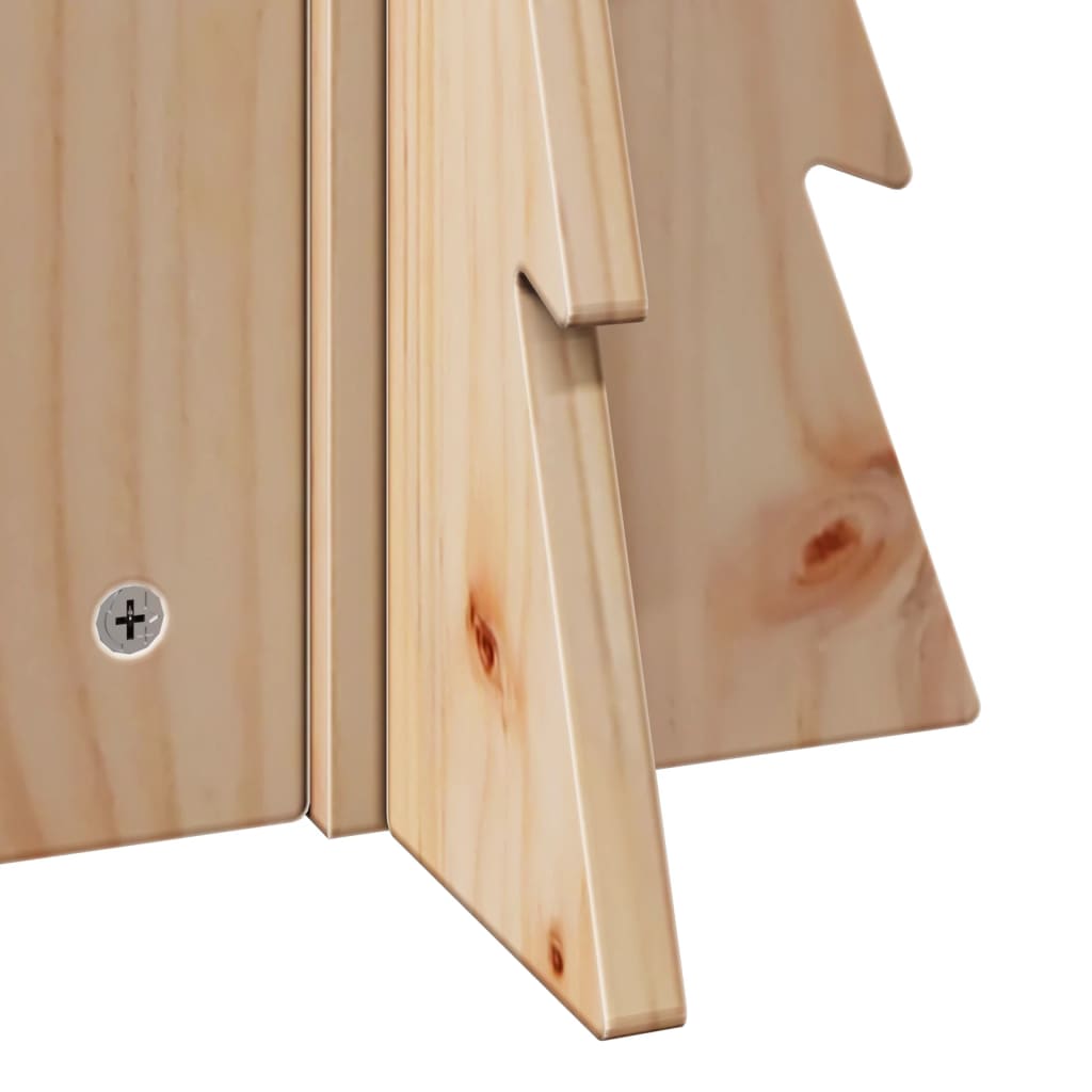 vidaXL Χριστουγεννιάτικο Δέντρο Ξύλινο Διακόσμηση 49 εκ. Μασίφ Πεύκο