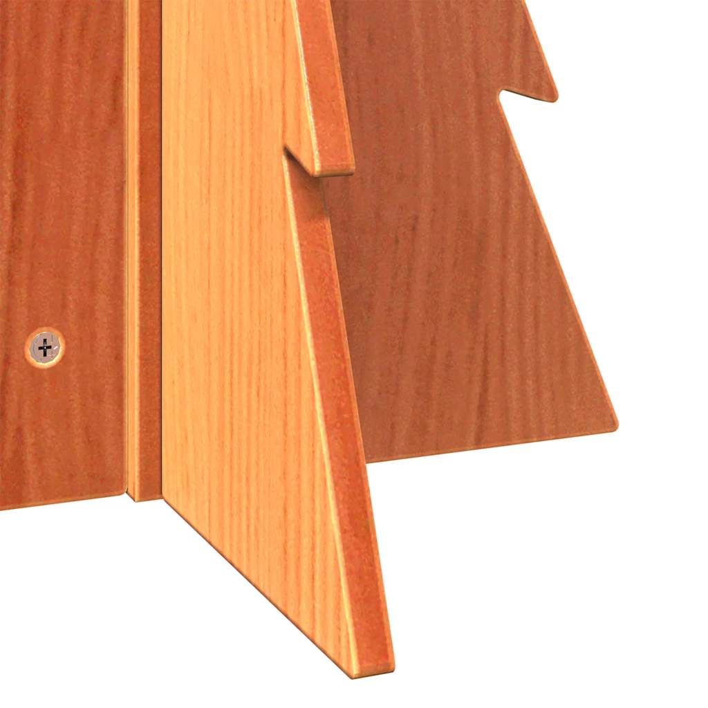 vidaXL Ξύλινο χριστουγεννιάτικο δέντρο για διακόσμηση κερί καφέ 69,5cm