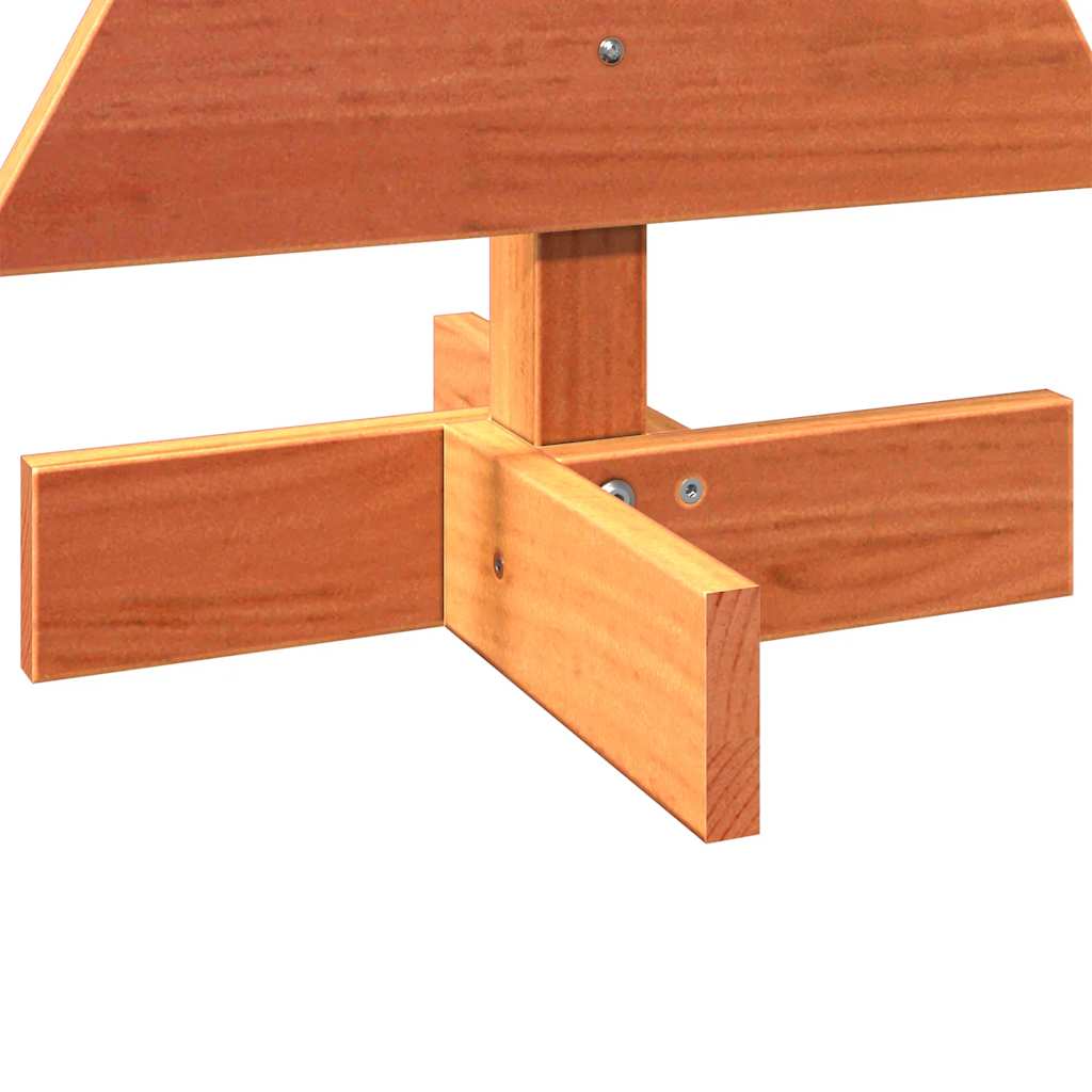 vidaXL Ξύλινο χριστουγεννιάτικο δέντρο για διακόσμηση κερί καφέ 60 cm