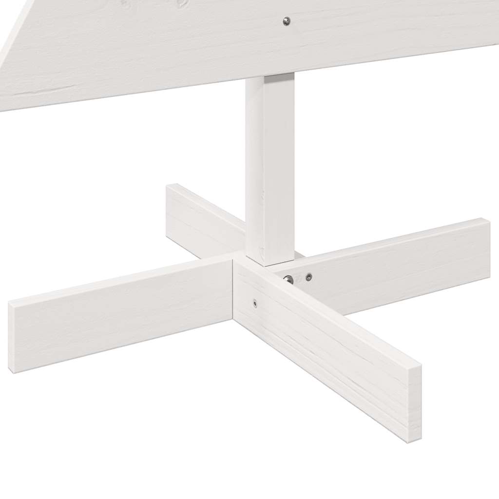 vidaXL Ξύλινο χριστουγεννιάτικο δέντρο για διακόσμηση Λευκό 120 εκ.