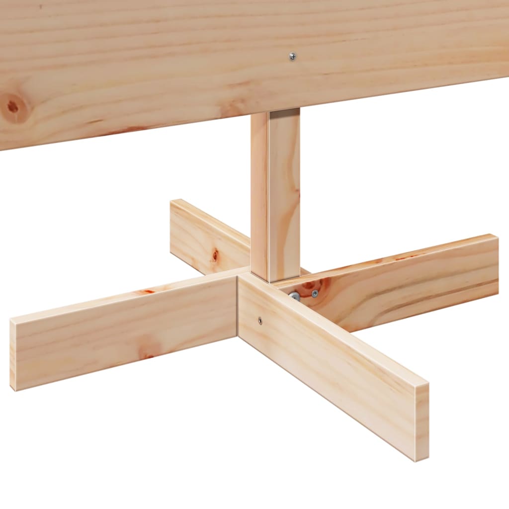 vidaXL Χριστουγεννιάτικο Δέντρο Ξύλινο Διακόσμηση 150 εκ. Μασίφ Πεύκο