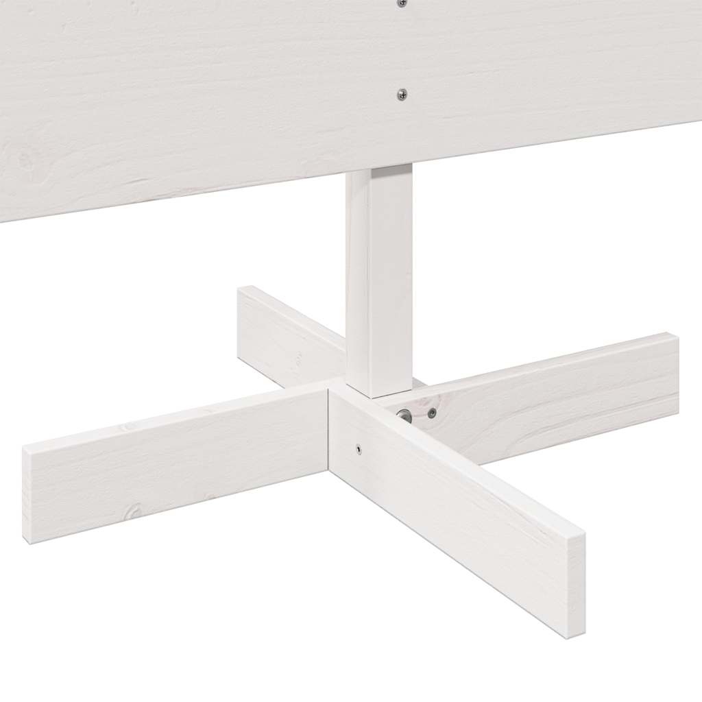 vidaXL Ξύλινο χριστουγεννιάτικο δέντρο για διακόσμηση Λευκό 150 εκ.