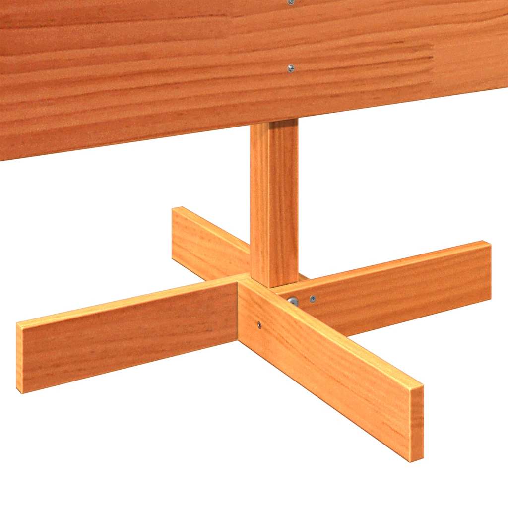 vidaXL Ξύλινο χριστουγεννιάτικο δέντρο για διακόσμηση κερί καφέ 150εκ.