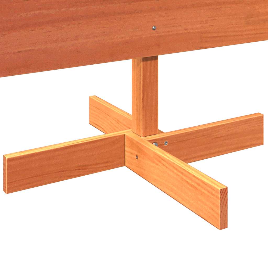 vidaXL Ξύλινο χριστουγεννιάτικο δέντρο για διακόσμηση κερί καφέ 180εκ.