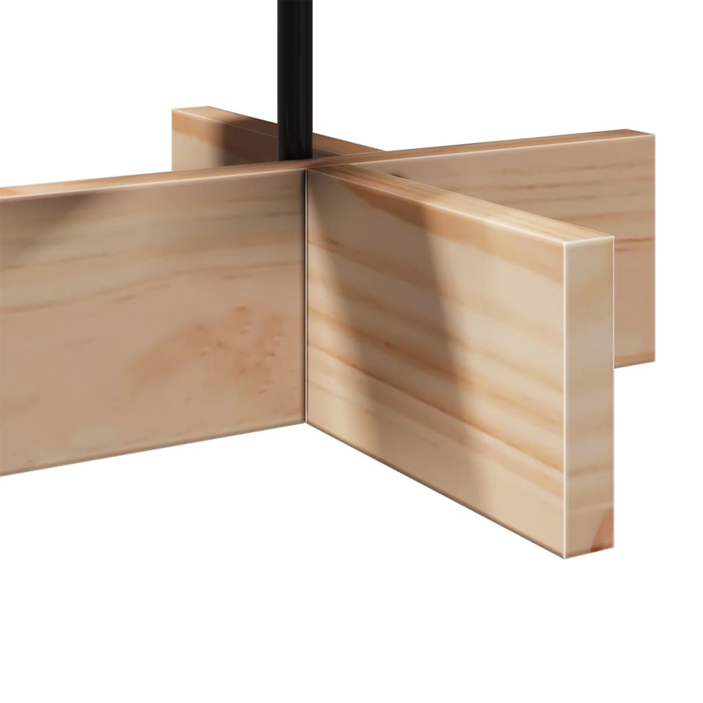 vidaXL Χριστουγεννιάτικο Δέντρο Ξύλινο Διακόσμηση 60 εκ. Μασίφ Πεύκο