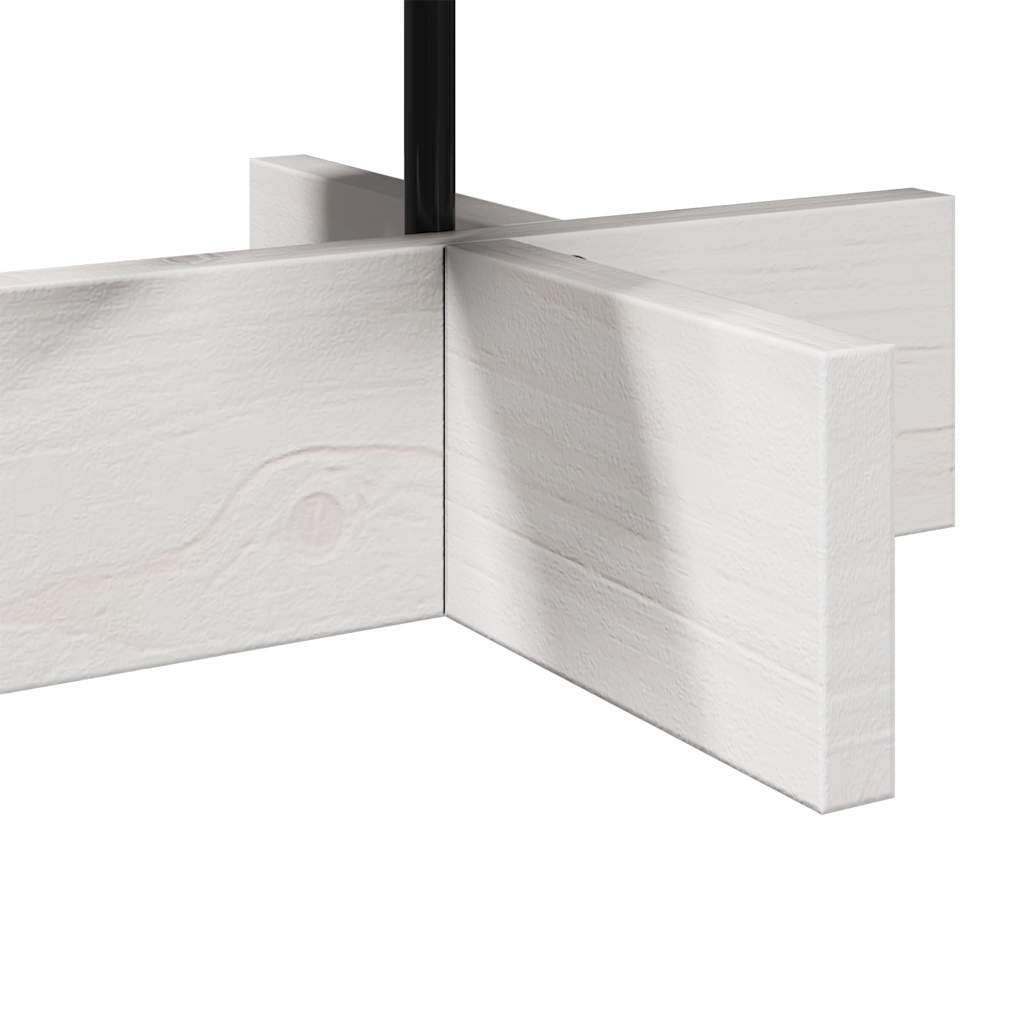 vidaXL Ξύλινο χριστουγεννιάτικο δέντρο για διακόσμηση Λευκό 60 cm