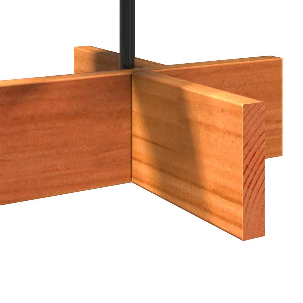 vidaXL Ξύλινο χριστουγεννιάτικο δέντρο για διακόσμηση κερί καφέ 60 cm