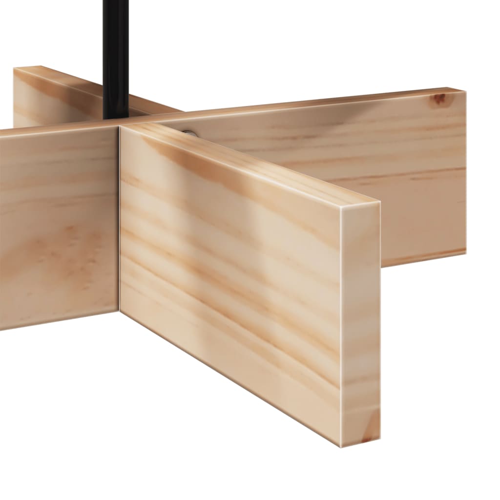 vidaXL Χριστουγεννιάτικο Δέντρο Ξύλινο Διακόσμηση 80 εκ. Μασίφ Πεύκο