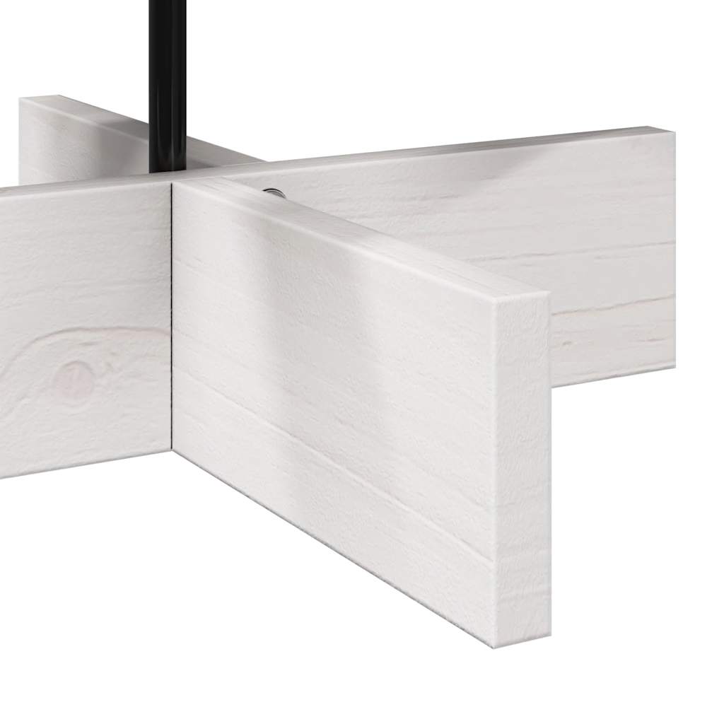 vidaXL Ξύλινο χριστουγεννιάτικο δέντρο για διακόσμηση Λευκό 80 cm