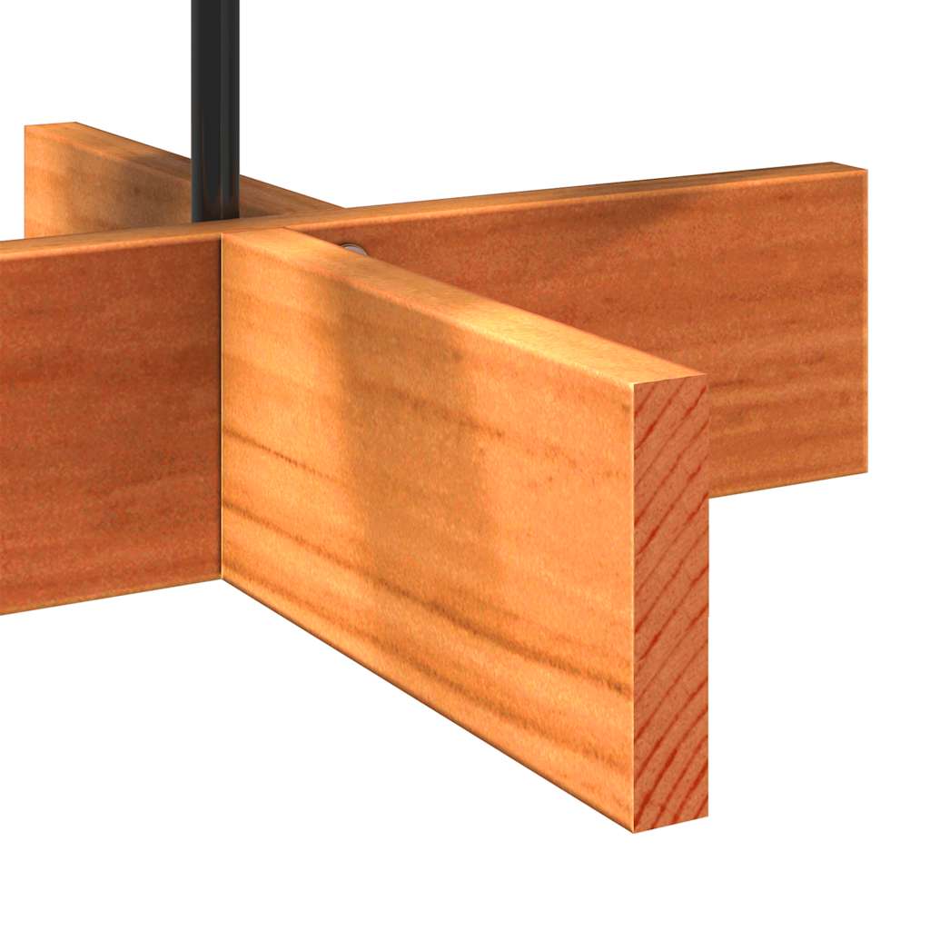 vidaXL Ξύλινο χριστουγεννιάτικο δέντρο για διακόσμηση κερί καφέ 80 cm