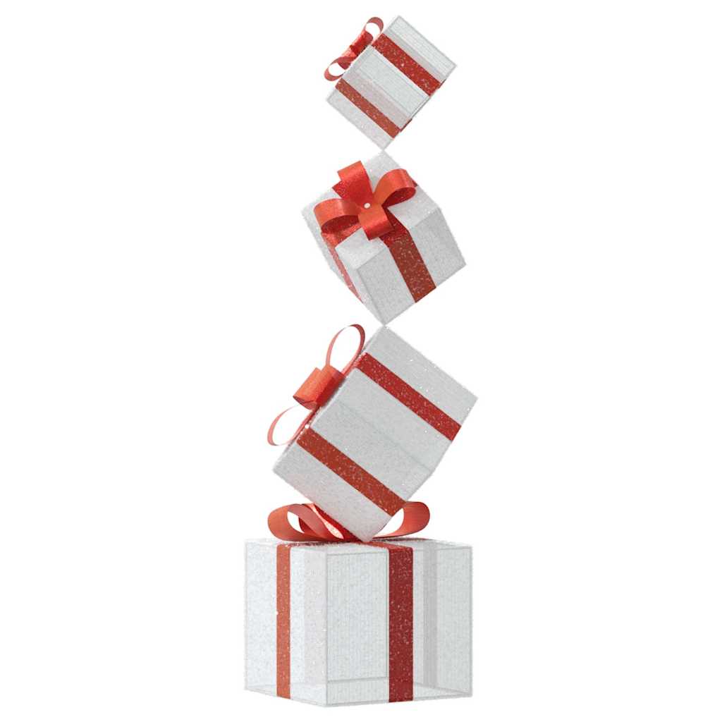 vidaXL Χριστουγεννιάτικη Διακόσμηση Δώρο Κουτί 80 LED Ζεστό Λευκό