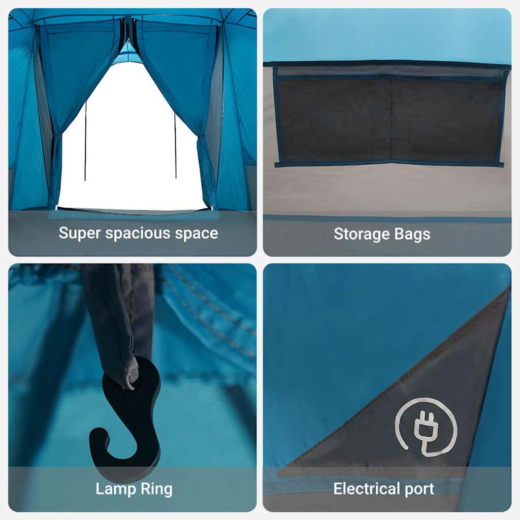 vidaXL Σκηνές με στέγη Μπλε 721 x 335 x 212 εκ Πολυεστέρας