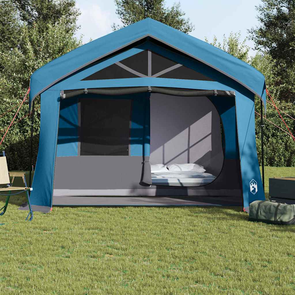 vidaXL Οικογενειακή Σκηνή Μπλε και Γκρι 620 x 322 x 240 εκ Πολυεστέρας