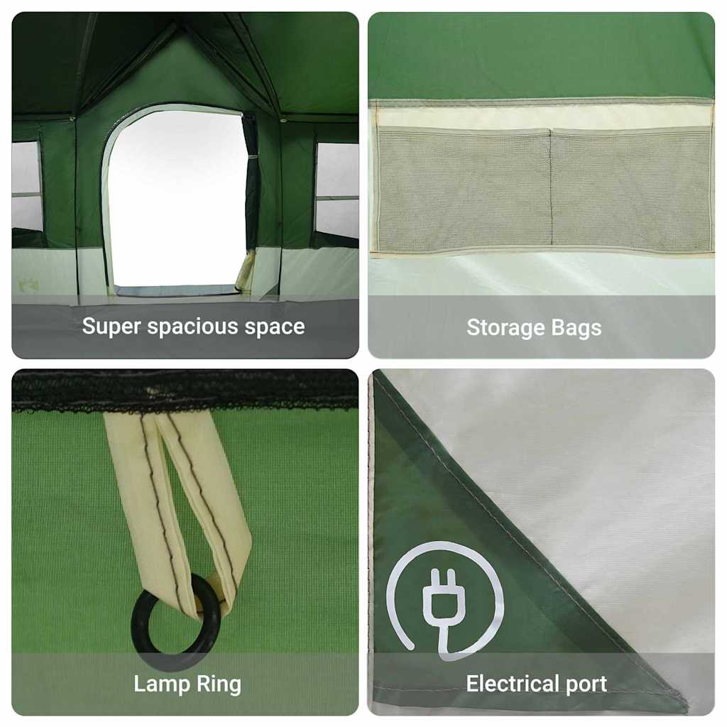 vidaXL Σκηνές με στέγη Πράσινο 622 x 295 x 238 εκ. Πολυεστέρας