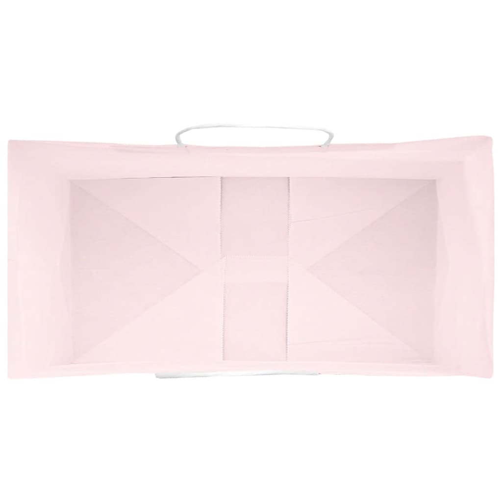 vidaXL Χάρτινες σακούλες 50 τεμάχια με χερούλια Ροζ 21x11x28 εκ.