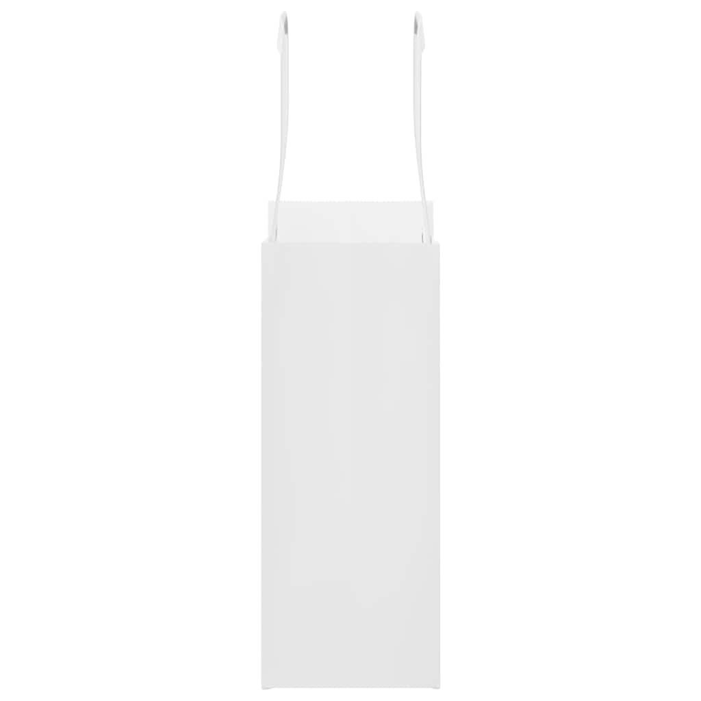 vidaXL Χάρτινες σακούλες 50 τεμάχια με χερούλια Λευκό 15x8x21 εκ.