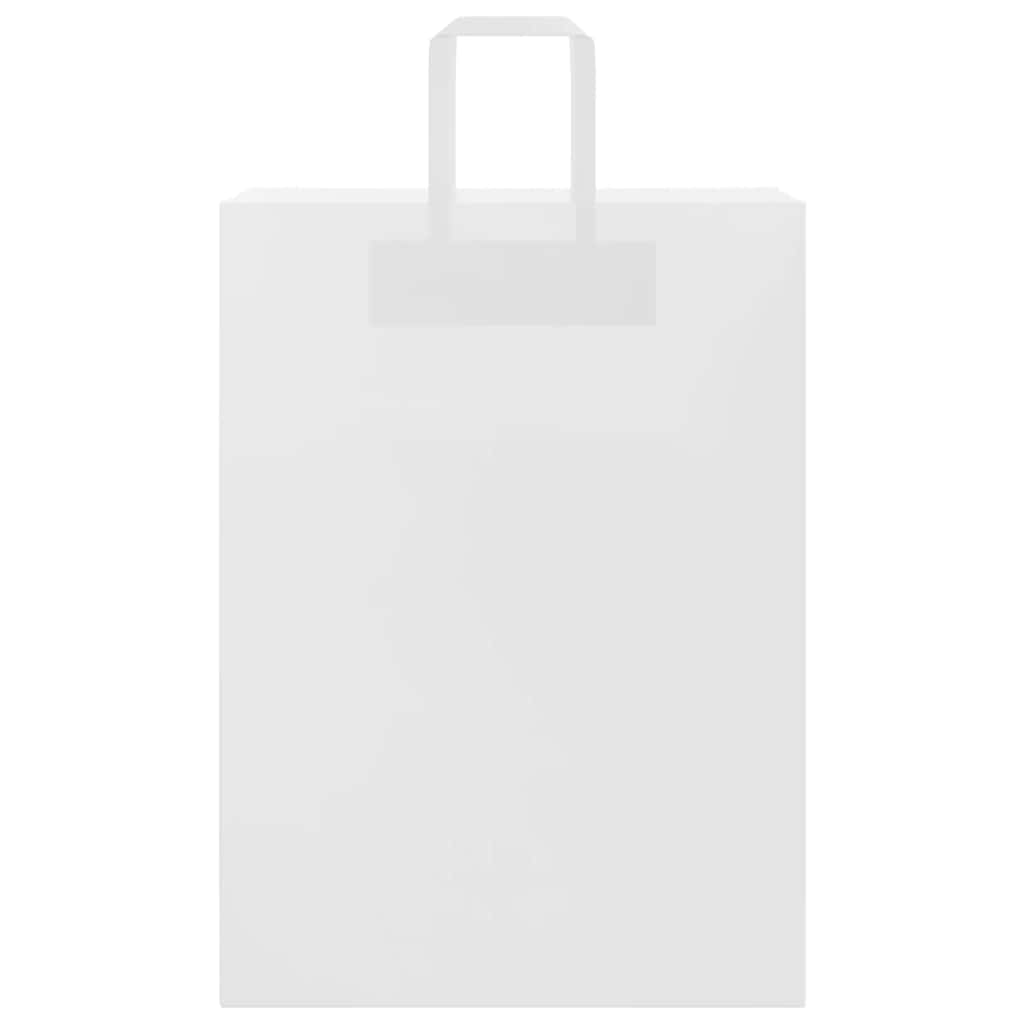 vidaXL Χάρτινες σακούλες 50 τεμάχια με χερούλια Λευκό 32x17x44 εκ.