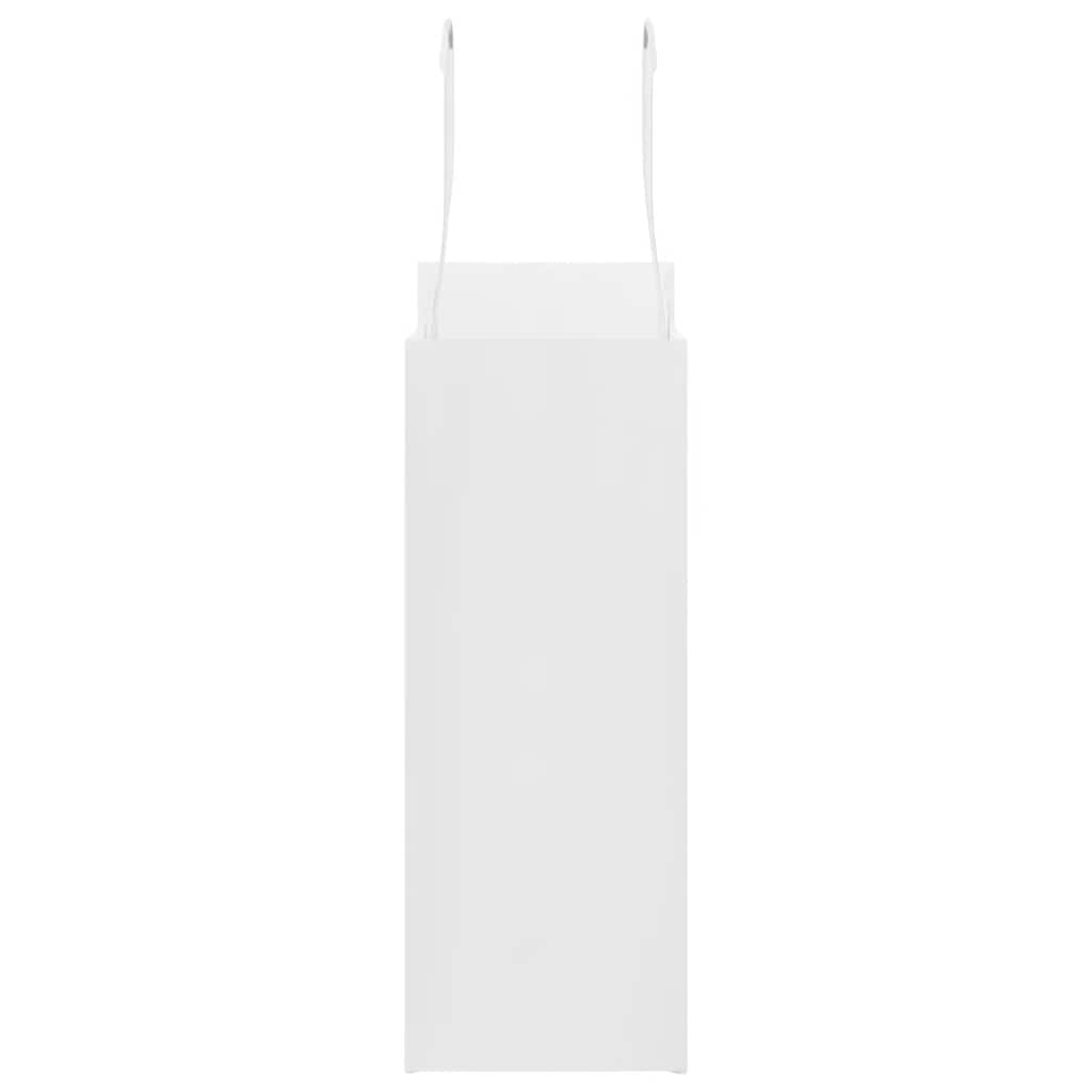 vidaXL Χάρτινες σακούλες 250 τεμάχια με χερούλια Λευκό 18x8x22 εκ.